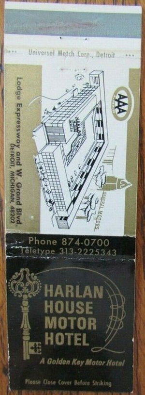 Harlan House Motel - Matchbook (newer photo)